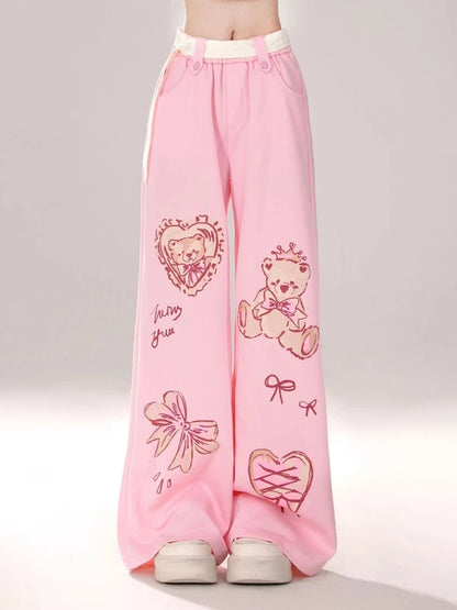 Cartoon Wide Leg Pants