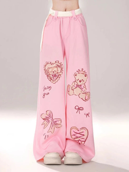 Cartoon Wide Leg Pants